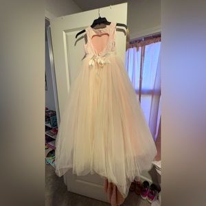 David bridal flower girl gown! Stunning tulle gown!